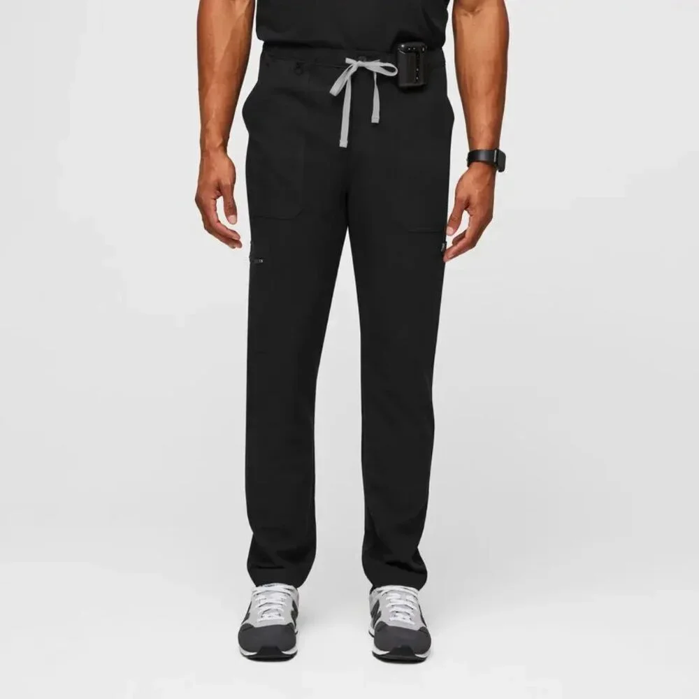 FIGS NWT Cairo Men's Zip Fly Cargo Scrub Pants in Black, size XL/T